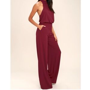 Moment for Life Wine Red Halter Jumpsuit
Lulus
